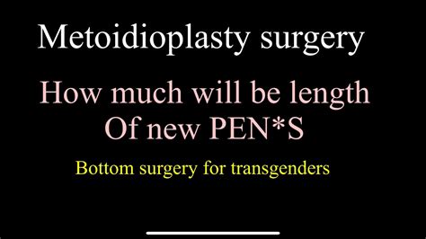 What to Know About Metoidioplasty (Bottom Surgery) .